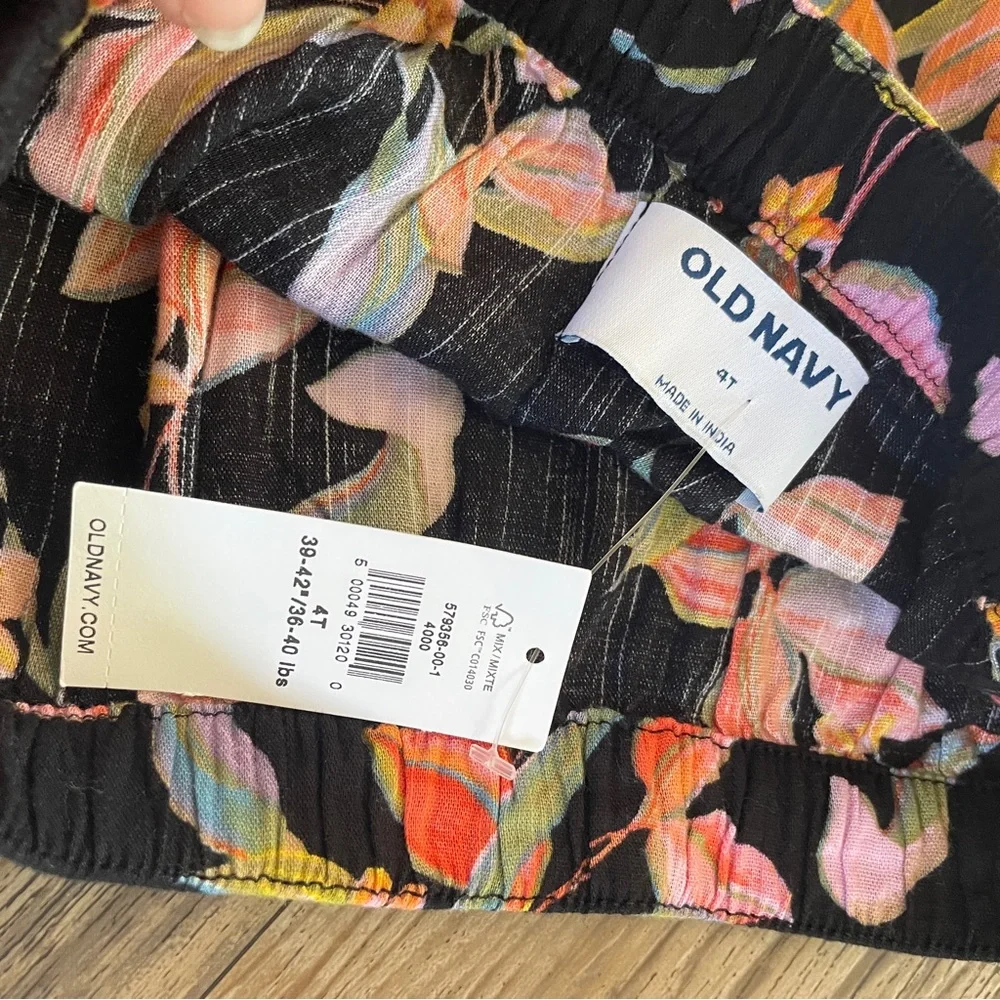 Old Navy tropical floral skirt set 4t